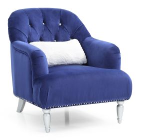 Charming One-Seater Blue Armchair