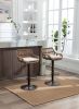 COOLMORE Modern Swivel Bar Stools Set of 2 Adjustable Counter Height Chairs with Footrest for Kitchen, Dining Room (Beige)