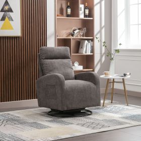 JiaDa Upholstered Swivel Glider.Rocking Chair for Nursery in Dark Grey.Modern Style One Left Bag