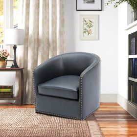 Trenton Swivel Arm Chair - Midnight Blue