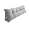 SOGA 120cm Silver Triangular Wedge Bed Pillow Headboard Backrest Bedside Tatami Cushion Home Decor