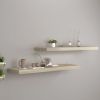 Floating Wall Shelves 2 pcs Oak 35.4"x9.3"x1.5" MDF