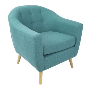 Rockwell Mid Century Modern Accent Chair in Teal by LumiSource