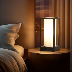 Table Lamp with Phone Charger, Bedside Lamp, Ambient Night Light Desk Lights for Living room Office desk