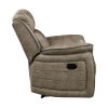 Classic Sandy Brown 1pc Reclining Chair Plush Comfort Pillow-Top Arms Vertical Tufting Solid Wood Luxury Living Room Furniture