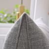 SOGA 100cm Silver Triangular Wedge Bed Pillow Headboard Backrest Bedside Tatami Cushion Home Decor