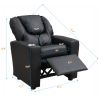 Kids Recliner Chair Black PVC