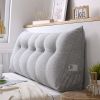 SOGA 100cm Silver Triangular Wedge Bed Pillow Headboard Backrest Bedside Tatami Cushion Home Decor