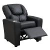 Kids Recliner Chair Black PVC