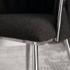 COOLMORE Leisure Dining Chairs Accent Chair Velvet Accent Lounge Chair With Metal Feet 2PC/SET