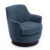 Richfield Cadet Blue Wood Base Swivel Chair