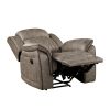 Classic Sandy Brown 1pc Reclining Chair Plush Comfort Pillow-Top Arms Vertical Tufting Solid Wood Luxury Living Room Furniture