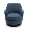 Richfield Cadet Blue Wood Base Swivel Chair