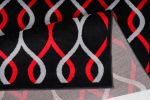 Jersey Area Rugs, Carpets For Livingroom, 7x10 Area Rugs ,3986 Black-Red