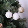 24Pcs White Gold Mixed Christmas Tree Decoration Christmas Balls Party Window Home Furn Christmas Hanging Ball Ornament Decor