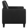 Black Cushion Back Upholstered Accent Chair