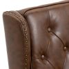 COOLMORE Wood Frame Armchair, Modern Accent Chair Lounge Chair with Sturdy Wood Legs for Living Room Bedroom (Brown PU)