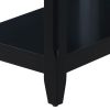 Black Accent Table with Bottom Shelf