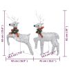 Reindeer & Sleigh Christmas Decoration 140 LEDs Outdoor Silver