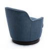 Richfield Cadet Blue Wood Base Swivel Chair