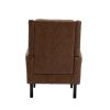 COOLMORE Wood Frame Armchair, Modern Accent Chair Lounge Chair with Sturdy Wood Legs for Living Room Bedroom (Brown PU)