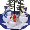 Snowing Christmas Tree with Umbrella Base Blue 2 ft PVC