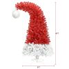 6FT Hinged Fraser Fir Artificial Fir Bent Top Christmas Tree, Bendable Santa Hat Style Christmas Tree Holiday Decoration w/1,250 Lush Branch Tips