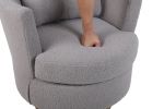 Teddy Swivel Barrel Chair, Swivel Accent Chairs Armchair for Living Room, Reading Chairs for Bedroom Comfy