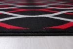 Jersey Area Rugs, Carpets For Livingroom, 7x10 Area Rugs ,3986 Black-Red