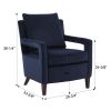 Alina Navy Blue Velvet Accent Arm Chair