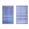 4.98x8FT Reversible Outdoor Rug Waterproof Mat with Storage Bag Portable Plastic Carpet Indoor Outdoor Activity for Picnic Patio Deck RV Trip Blue & W