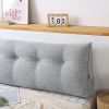 SOGA 100cm Silver Triangular Wedge Bed Pillow Headboard Backrest Bedside Tatami Cushion Home Decor