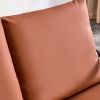 Stylish Two-Seater Sofa Chair with 2 Pillows - Comfortable PU Leather, High-Density Foam - Modern Design