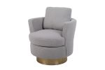 Teddy Swivel Barrel Chair, Swivel Accent Chairs Armchair for Living Room, Reading Chairs for Bedroom Comfy