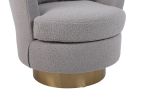 Teddy Swivel Barrel Chair, Swivel Accent Chairs Armchair for Living Room, Reading Chairs for Bedroom Comfy