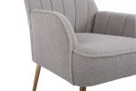 Modern Mid Century Chair Tufted Sherpa Armchair for Living Room Bedroom Office Easy Assemble