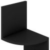 Wall Corner Shelf Black 7.5"x7.5"x48.4" Engineered Wood