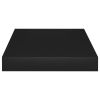 Floating Wall Shelves 2 pcs Black 9.1"x9.3"x1.5" MDF