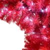 6FT Hinged Fraser Fir Artificial Fir Bent Top Christmas Tree, Bendable Santa Hat Style Christmas Tree Holiday Decoration w/1,250 Lush Branch Tips