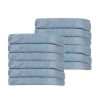 Rolla Cotton Geometric Jacquard Plush Face Towel Washcloth Set of 12