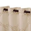 Embroidered Moroccan Trellis Sheer Grommet Curtain Panel Set