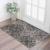 Leigh Traditional Floral Scroll Indoor Area Rug or Runner Rug Or Door Mat