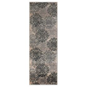 Leigh Traditional Floral Scroll Indoor Area Rug or Runner Rug Or Door Mat (Color: Oatmeal, size: 8'x10')