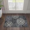 Leigh Traditional Floral Scroll Indoor Area Rug or Runner Rug Or Door Mat