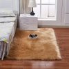 1pc Fluffy Imitation Wool Area Rug, Suede Fleece Bottom Long Imitation Wool Rug, Acrylic 80% Polyester 20%, 2.36inch Long Wool