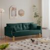 70" Velvet Sofa Couch Luxury Modern Upholstered 3-Seater sofa with 2 Pillows for Living Room, Apartment and Small Space