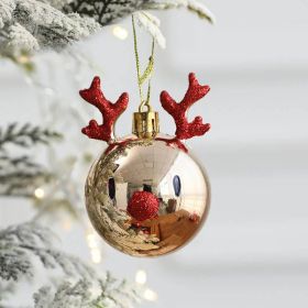 2pcs Elk Christmas Balls Ornaments Xmas Tree Hanging Bauble Pendant Christmas Decorations for Home New Year Party Navidad 2024 (Variant: 2 pcs C)