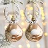 2pcs Elk Christmas Balls Ornaments Xmas Tree Hanging Bauble Pendant Christmas Decorations for Home New Year Party Navidad 2024