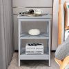 3-Tier X-Design Nightstands with Storage Shelves for Living Room Bedroom