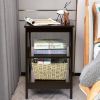 3-Tier X-Design Nightstands with Storage Shelves for Living Room Bedroom